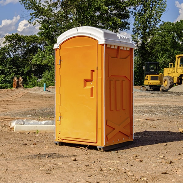 how often are the portable restrooms cleaned and serviced during a rental period in Mckenzie County